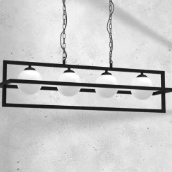 Sklep Kaja Lampa wisząca z czterema kloszami w ramce MLP8570 z serii DIEGO | Kaja Oświetlen Shop