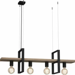 Sklep Kaja Lampa wisząca z drewnianą listwą, nad stół LX 0424 z serii SHELF Fashion