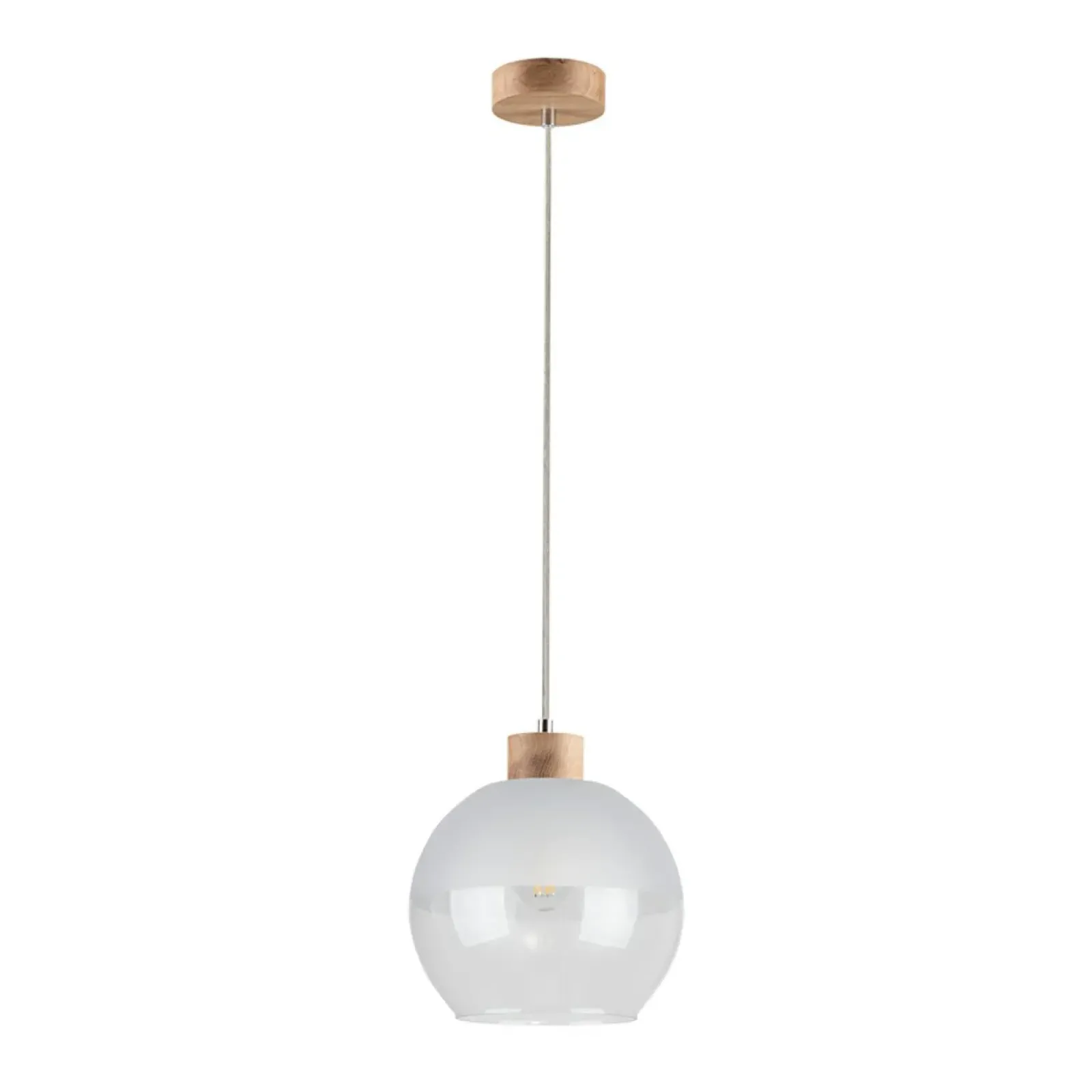 Sklep Kaja Lampa wisząca z drewnianą oprawką i podsufitką 1860174 LINEA | Kaja Discount