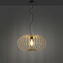 Sklep Kaja Lampa wisząca z drewnianych pasków 11409-79 z serii RACOON | Kaja drewno Clearance