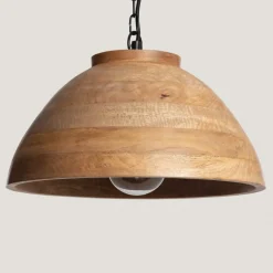 Sklep Kaja Lampa wisząca z drewnianym abażurem ABR-NLW35-BH-E27 BOHO | Kaja brązowy Best Sale