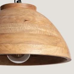Sklep Kaja Lampa wisząca z drewnianym abażurem ABR-NLW35-BH-E27 BOHO | Kaja brązowy Best Sale