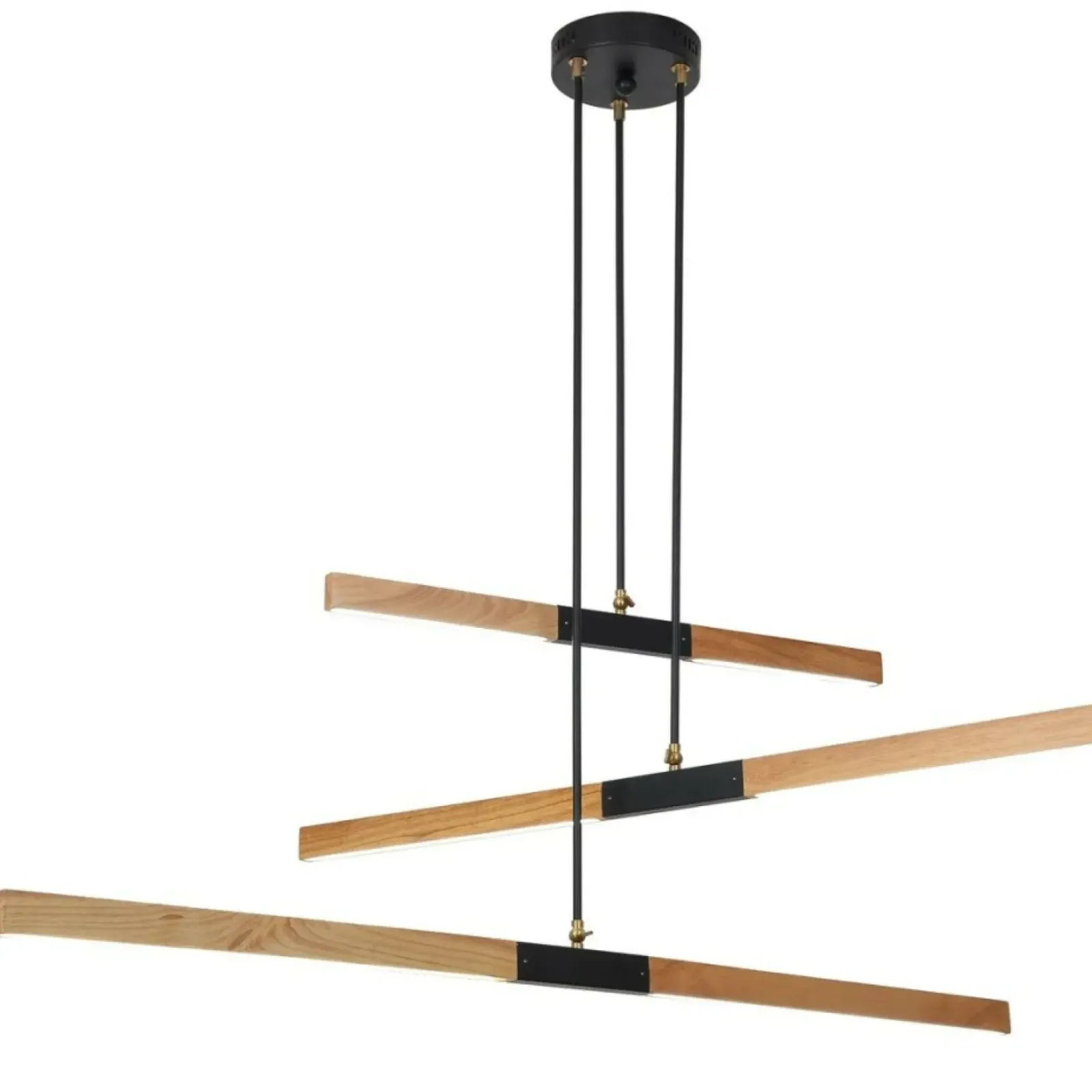 Sklep Kaja Lampa wisząca z drewnianymi listwami LP-2828/3P LUGANO | Kaja Clearance