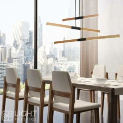 Sklep Kaja Lampa wisząca z drewnianymi listwami LP-2828/3P LUGANO | Kaja Clearance