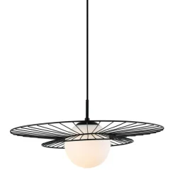 Sklep Kaja Lampa wisząca z drucianą obręczą MDM-4001/1 BK ALISON | Kaja Flash Sale