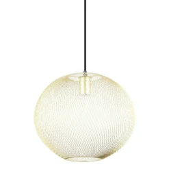 Sklep Kaja Lampa wisząca z drucianym, złotym kloszem A8129L z serii ORION | Kaja Store