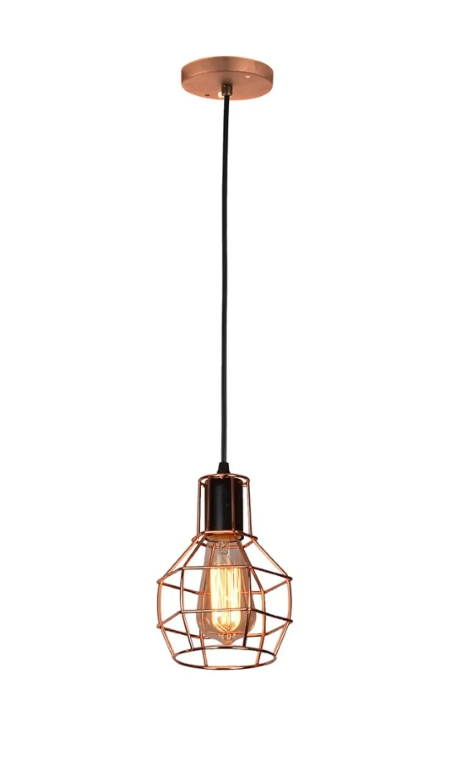 Sklep Kaja Lampa wisząca z drucianym, m kloszem AZ1659 CARRON | Kaja miedziany Flash Sale