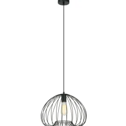 Sklep Kaja Lampa wisząca z drucianym kloszem MDM-4583-1 BK MEDDI | Kaja New