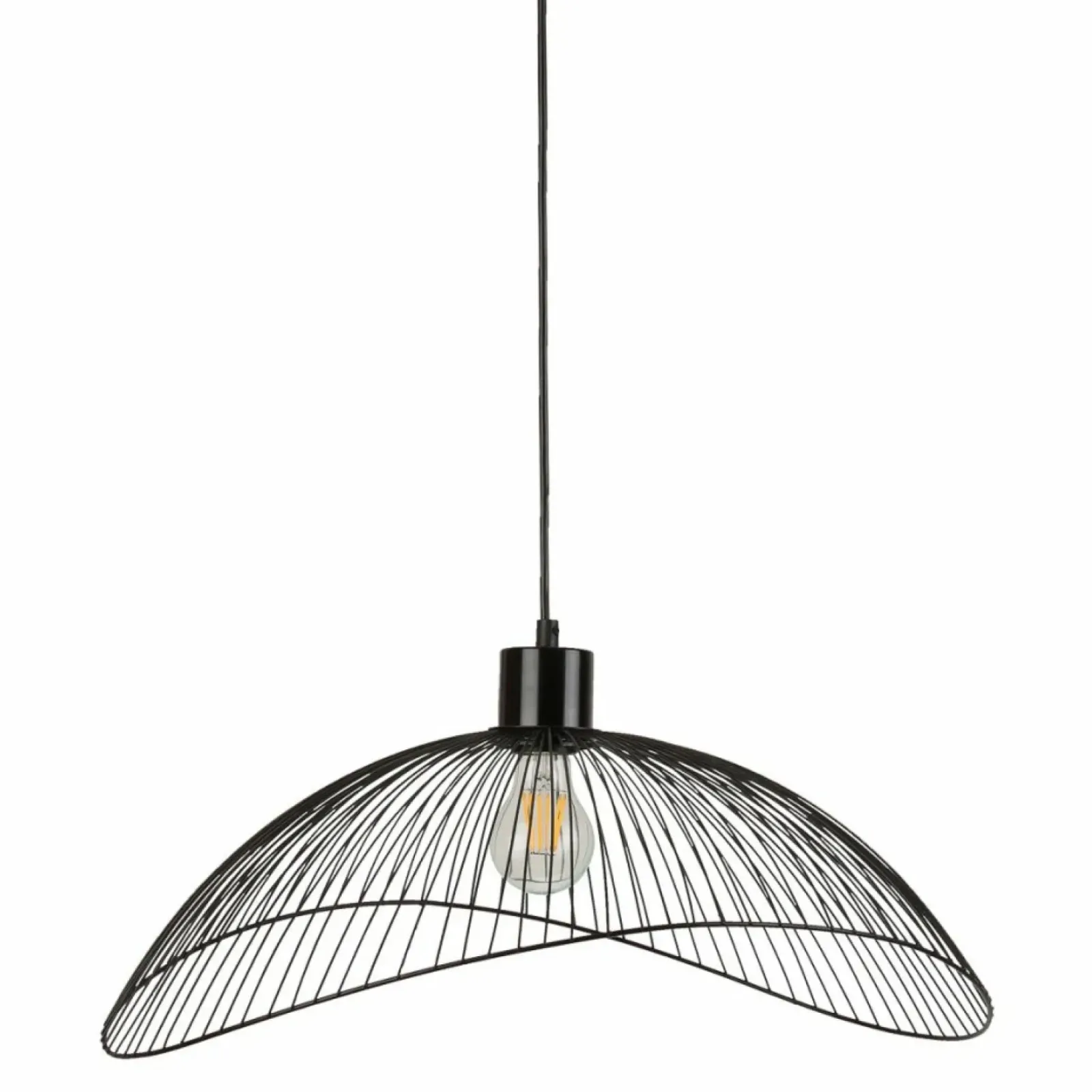 Sklep Kaja Lampa wisząca z drucianym kloszem PND-1702-1-L-B NUNEZ | Kaja Clearance