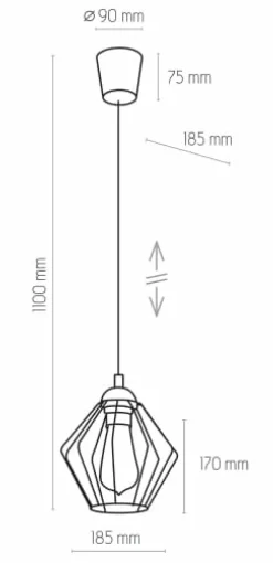 Sklep Kaja Lampa wisząca z drucianym kloszem TK 1642 GALAXY | Kaja Oświetlenie Online