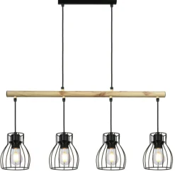 Sklep Kaja Lampa wisząca z drucianymi kloszami 34-78117 BERNITA | Kaja czarny Discount
