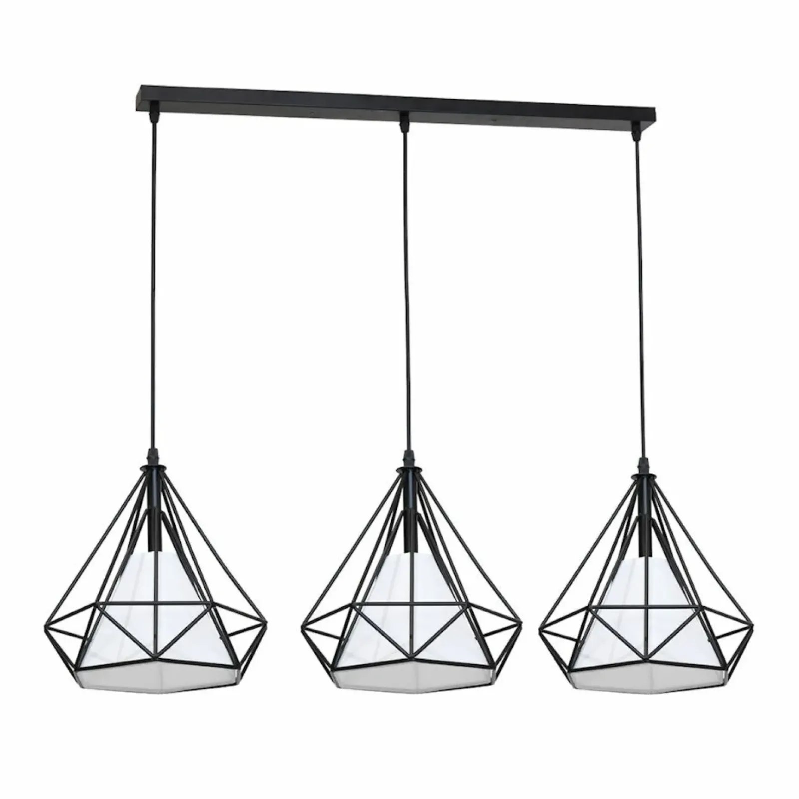 Sklep Kaja Lampa wisząca z drucianymi kloszami ML162 TRIANGOLO | Kaja Oświetlenie czarny Best