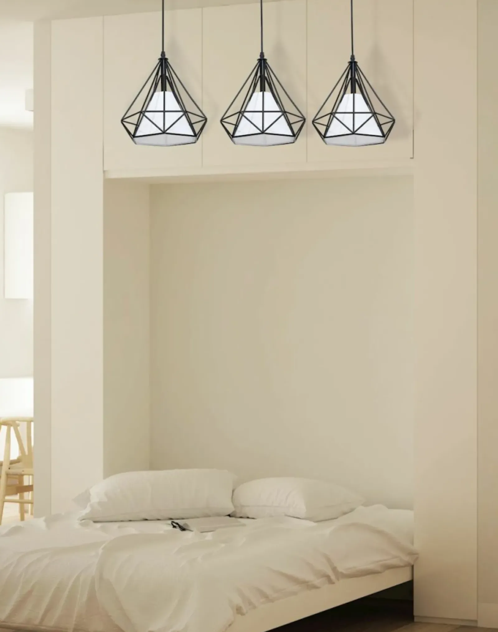 Sklep Kaja Lampa wisząca z drucianymi kloszami ML162 TRIANGOLO | Kaja Oświetlenie czarny Best