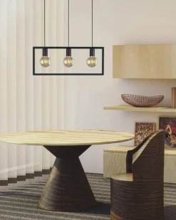 Sklep Kaja Lampa wisząca z dużą, metalową ramką K-4035 LAVAYA | Kaja Oświetlenie czarny Store