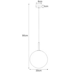 Sklep Kaja Lampa wisząca z dużym białym kloszem K-4887 FARO | Kaja Oświetlenie Outlet