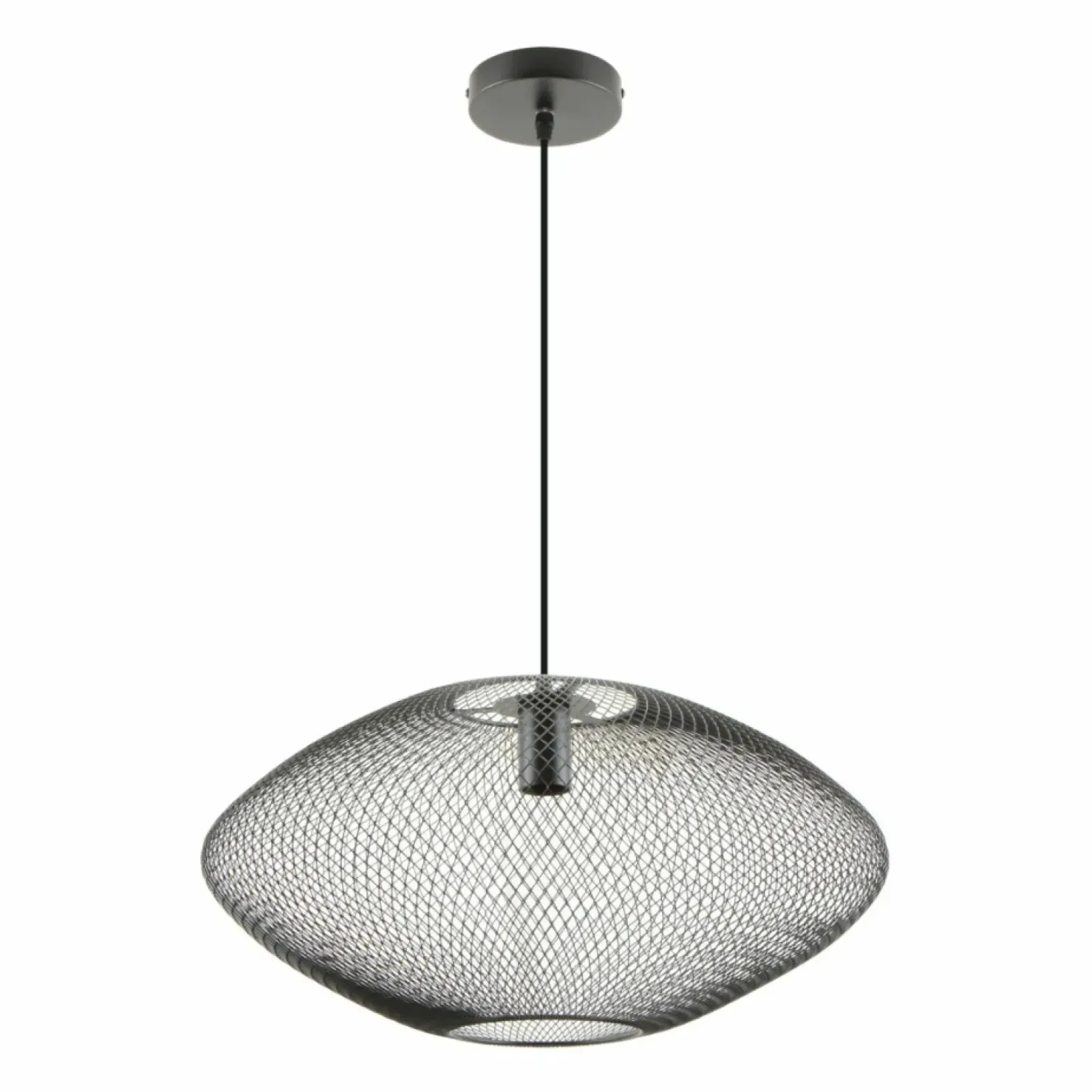 Sklep Kaja Lampa wisząca z dużym, drucianym kloszem A8032L-MBK ORION | Kaja Flash Sale