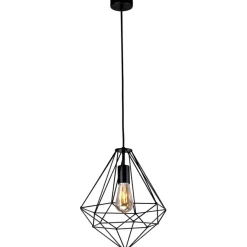 Sklep Kaja Lampa wisząca z dużym, drucianym kloszem K-4000 MARKO | Kaja czarny Outlet