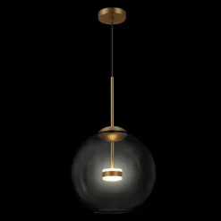 Sklep Kaja Lampa wisząca z dużym kloszem MOD056PL-L12G3K COMETA | Kaja złotymatowy Store