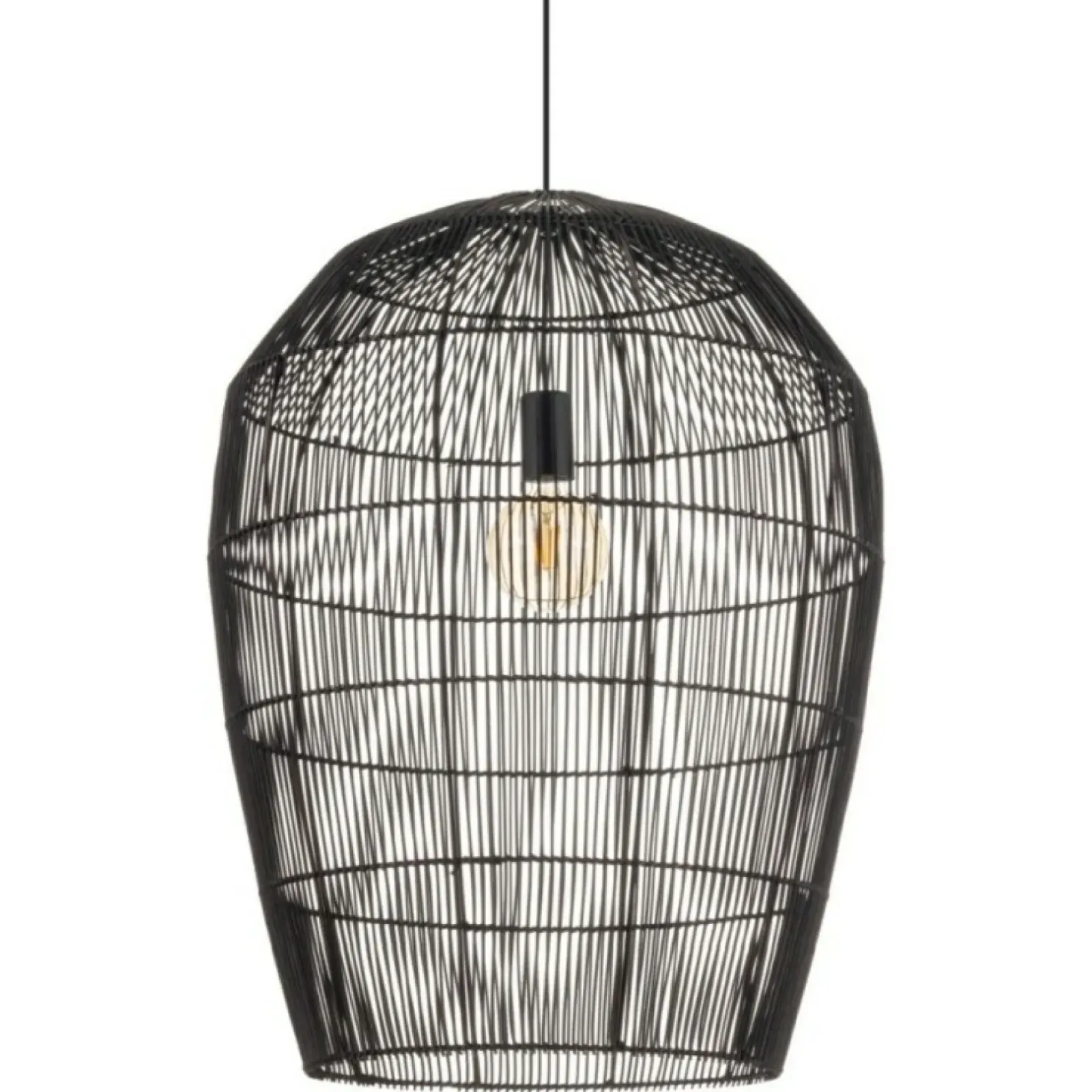 Sklep Kaja Lampa wisząca z dużym, plecionym abażurem 11168 HAITI | Kaja Cheap