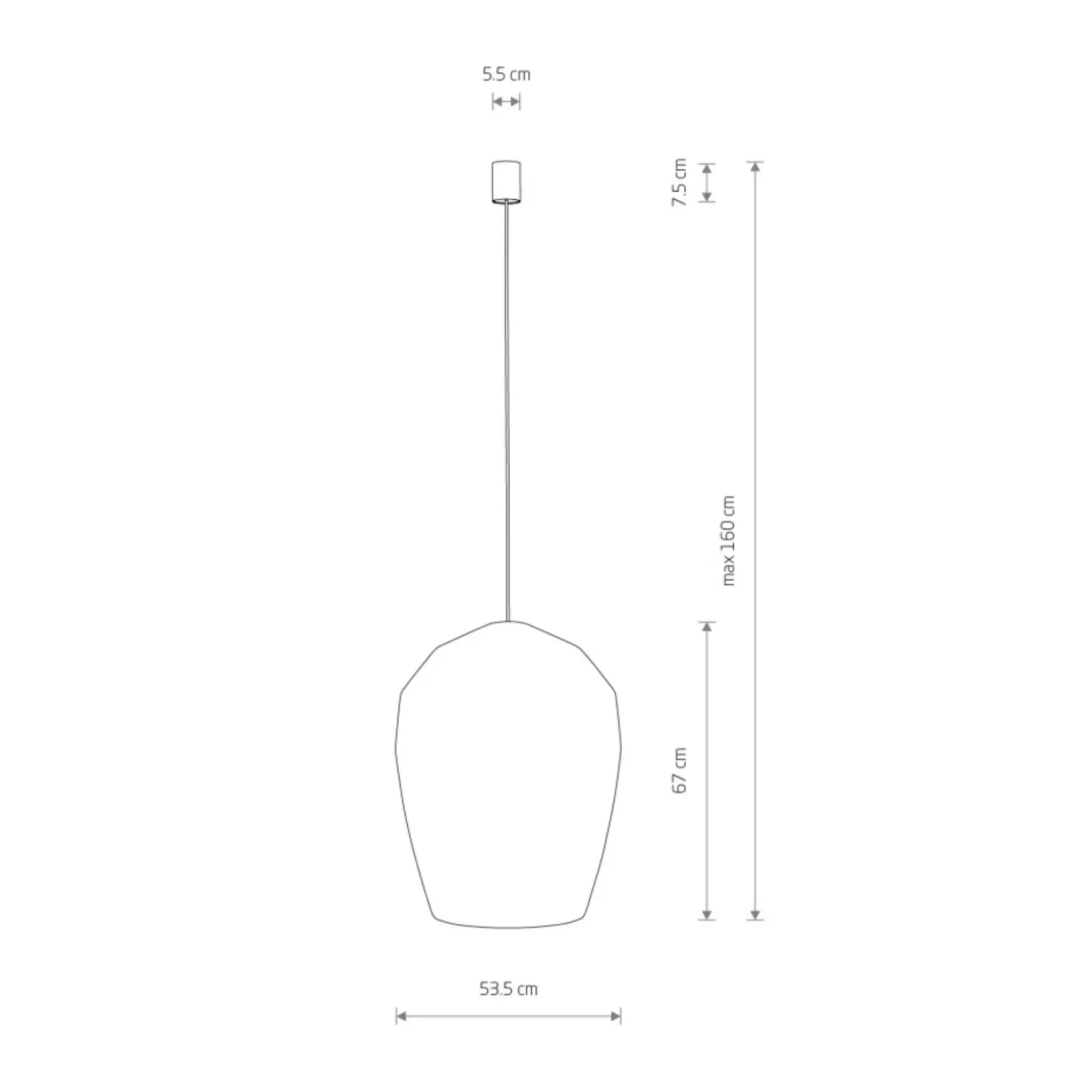 Sklep Kaja Lampa wisząca z dużym, plecionym abażurem 11168 HAITI | Kaja Cheap