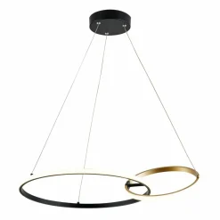 Sklep Kaja Lampa wisząca z dwoma kołami LED, do salonu 20002P-GD RANDO | Kaja Best Sale