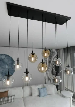 Sklep Kaja Lampa wisząca z dwukolorowymi kloszami 714/9M1 | Kaja Oświetlenie Fashion