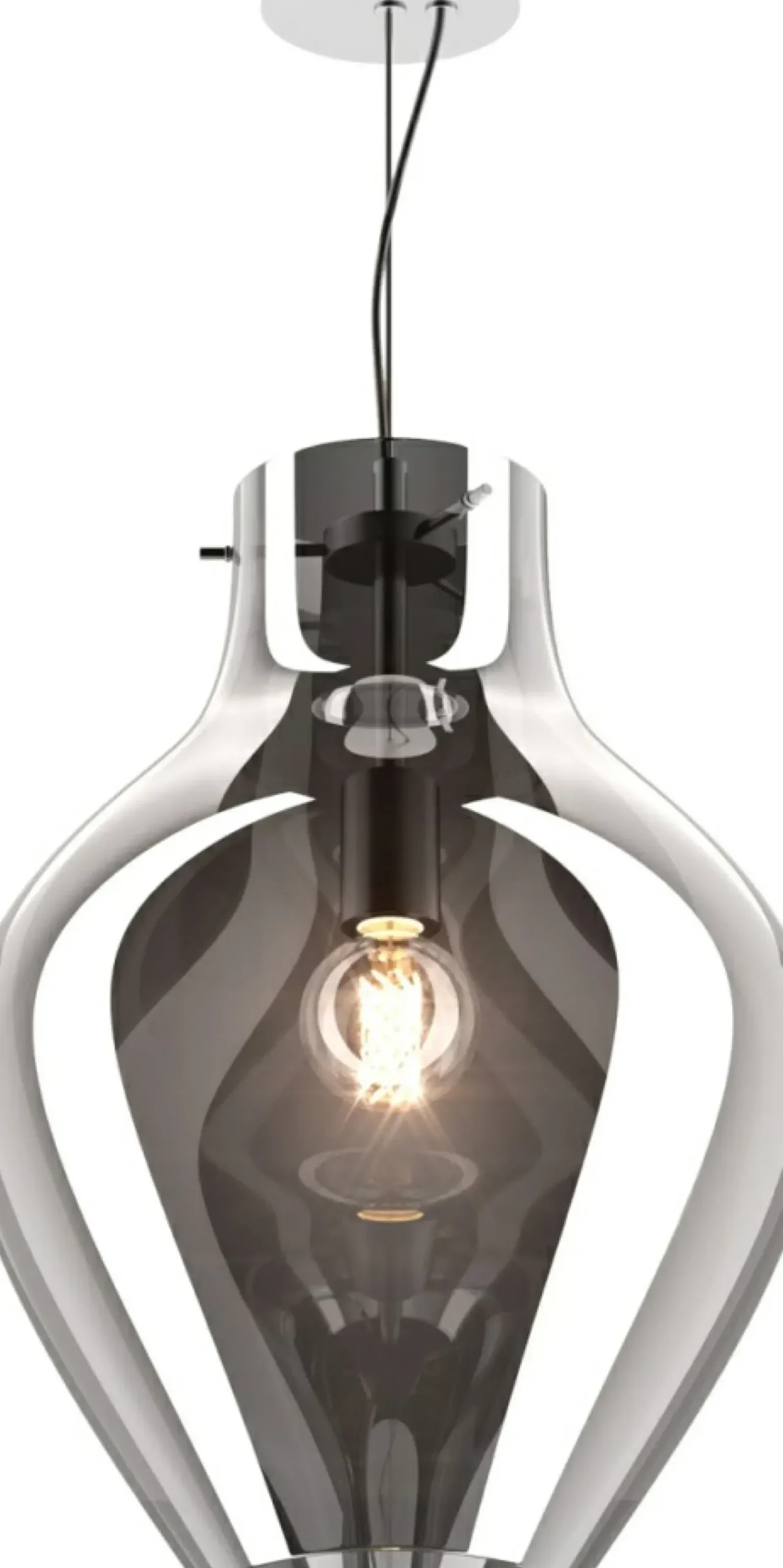 Sklep Kaja Lampa wisząca z dymionym kloszem P19066A-D38 BRESSO | Kaja Best Sale
