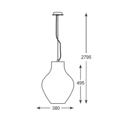 Sklep Kaja Lampa wisząca z dymionym kloszem P19066A-D38 BRESSO | Kaja Best Sale