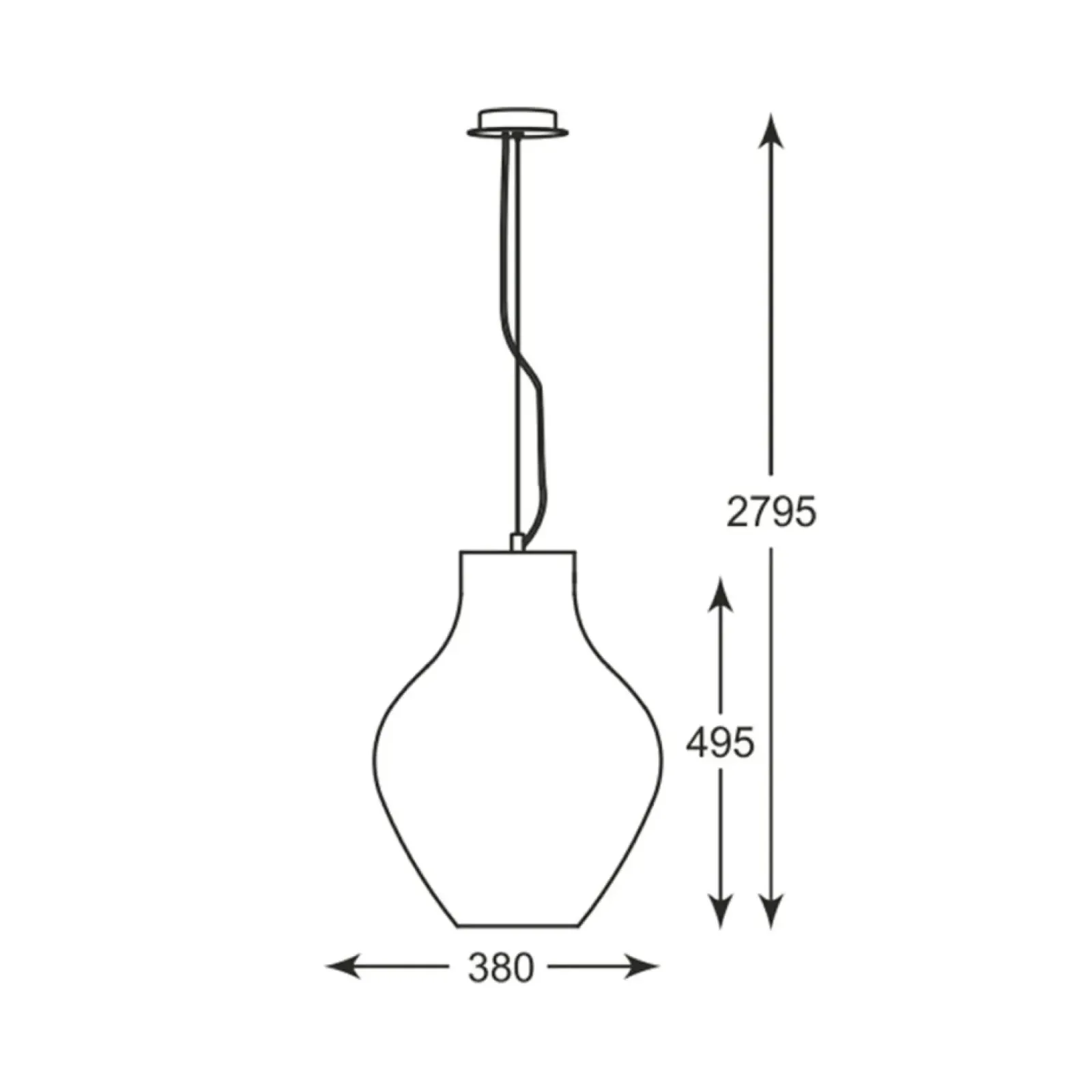 Sklep Kaja Lampa wisząca z dymionym kloszem P19066A-D38 BRESSO | Kaja Best Sale