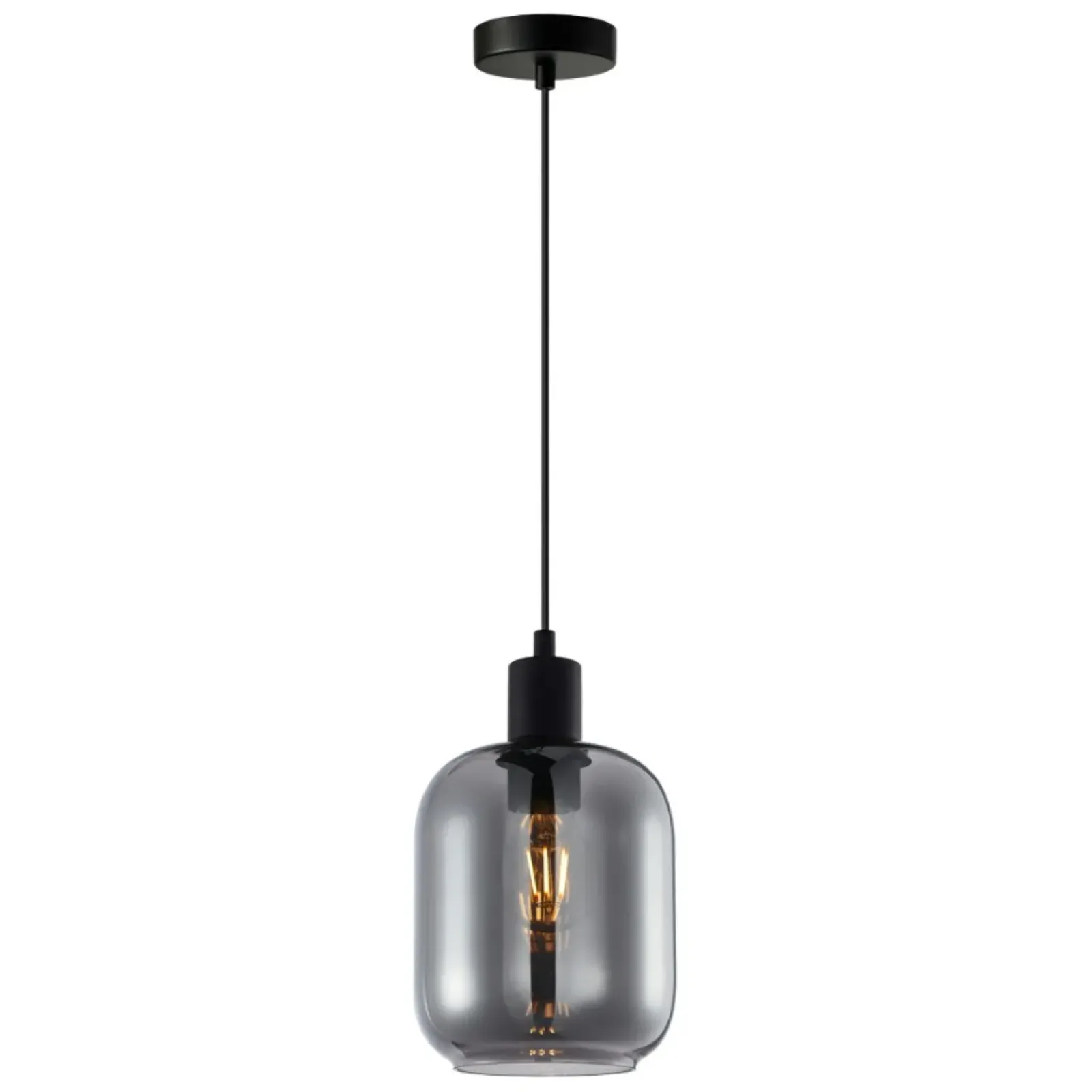 Sklep Kaja Lampa wisząca z dymionym szkłem PND-29258S-1-BK-SG z serii ZONA Fashion