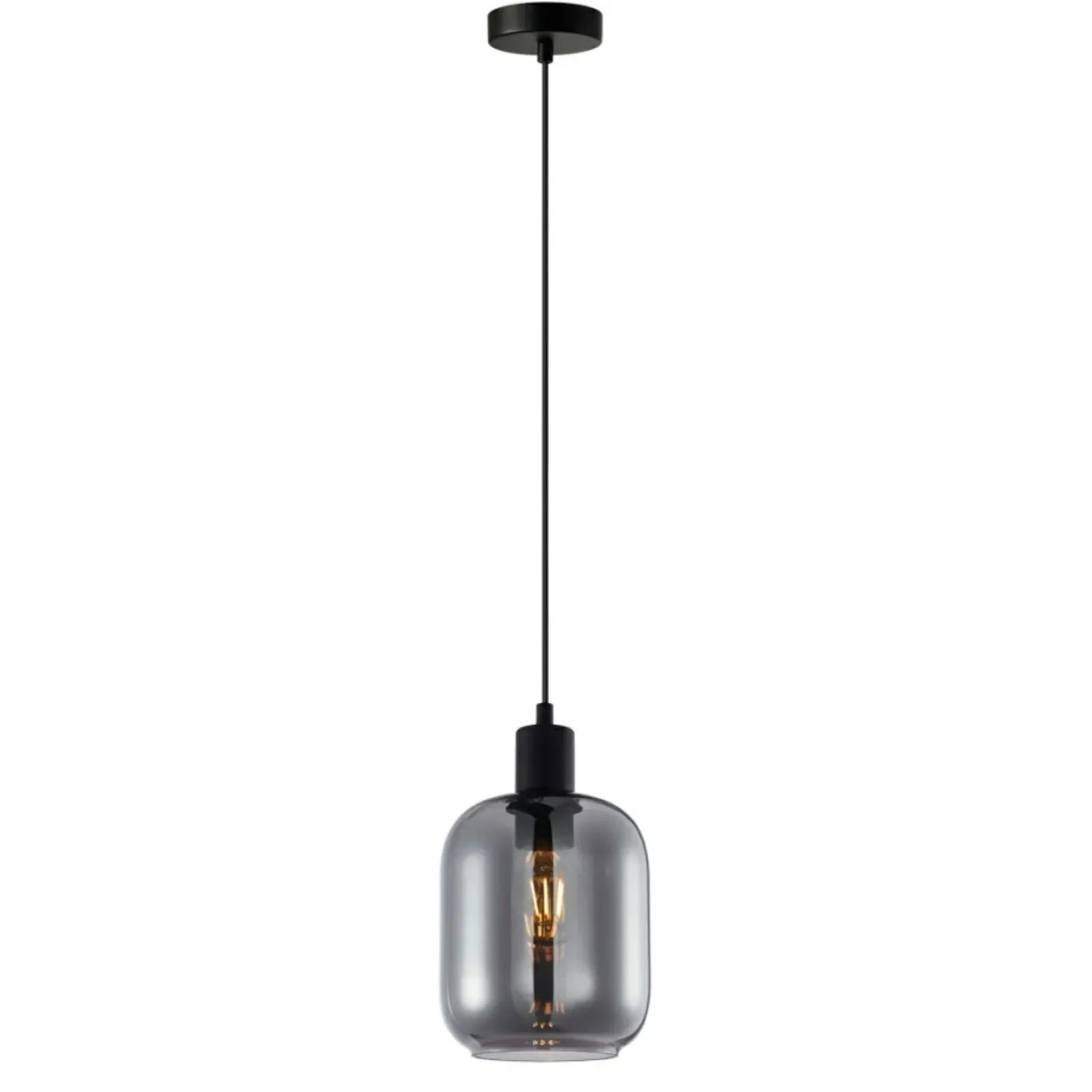Sklep Kaja Lampa wisząca z dymionym szkłem PND-29258S-1-BK-SG z serii ZONA Fashion