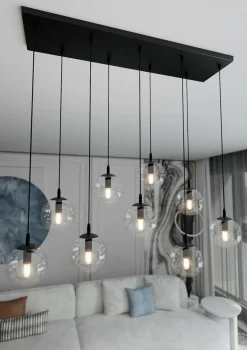 Sklep Kaja Lampa wisząca z dziewięcioma kulistymi kloszami 711/9 | Kaja Shop