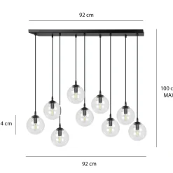 Sklep Kaja Lampa wisząca z dziewięcioma kulistymi kloszami 711/9 | Kaja Shop