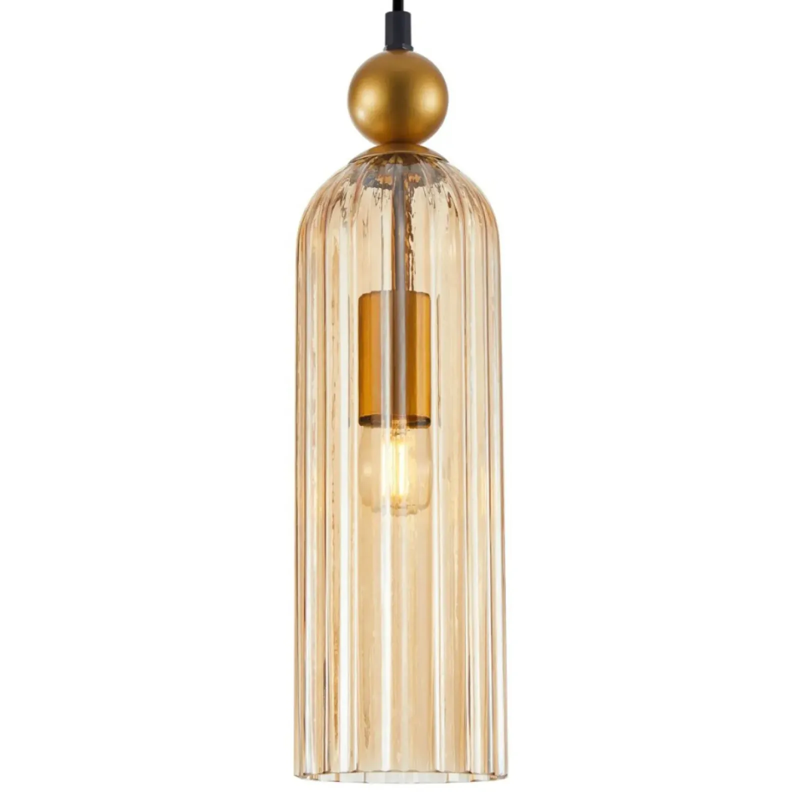 Sklep Kaja Lampa wisząca z efektownym kloszem PND-28636-1L-GD-AMB z serii LEVIE Cheap