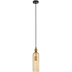 Sklep Kaja Lampa wisząca z efektownym kloszem PND-28636-1L-GD-AMB z serii LEVIE Cheap