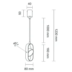 Sklep Kaja Lampa wisząca z jednym światłem LED 4000K ANT 8537 FUROKU | Kaja Clearance