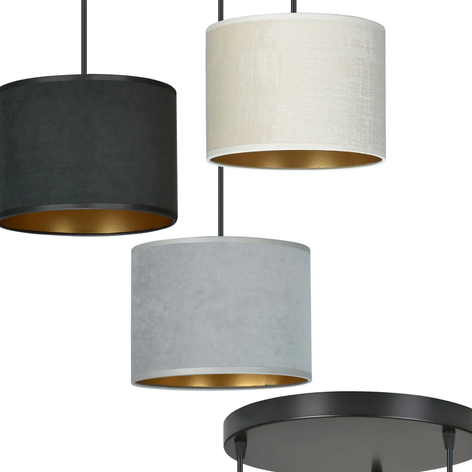 Sklep Kaja Lampa wisząca z kaskadą abażurów 1055/3PREM HILDE PREMIUM | Kaja* Żyrandole Z Abażurem