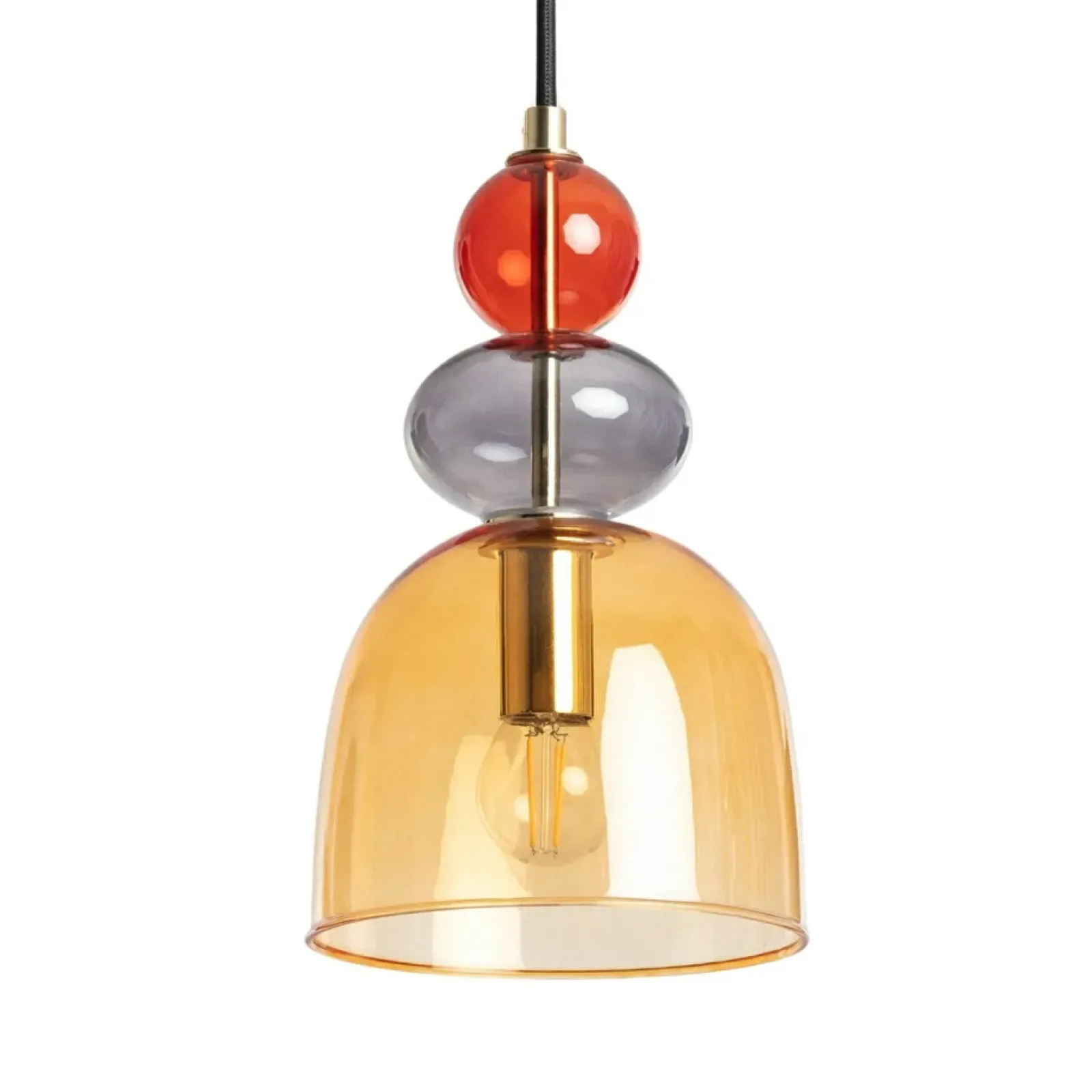 Sklep Kaja Lampa wisząca z kloszami art. Deco ABR-KOLO2-A KOLORENO | Kaja bursztynowy Store