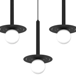Sklep Kaja Lampa wisząca z kloszami i czarnymi przysłonami MLP8914 z serii FUTURA | Kaja Oś Flash Sale