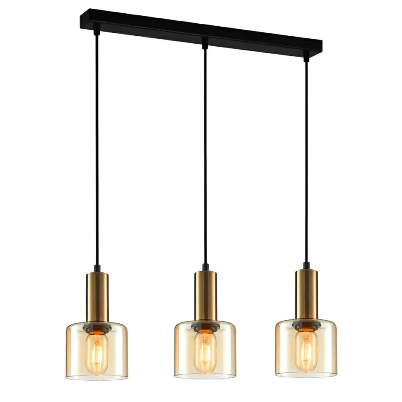 Sklep Kaja Lampa wisząca z kloszami PND-65342-3-BRO+AMB SANTIA | Kaja Oświetlenie Cheap