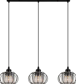 Sklep Kaja Lampa wisząca z kloszami, trzy punkty świetlne 8221/3 BL z serii AC* Randole Tradycyjne