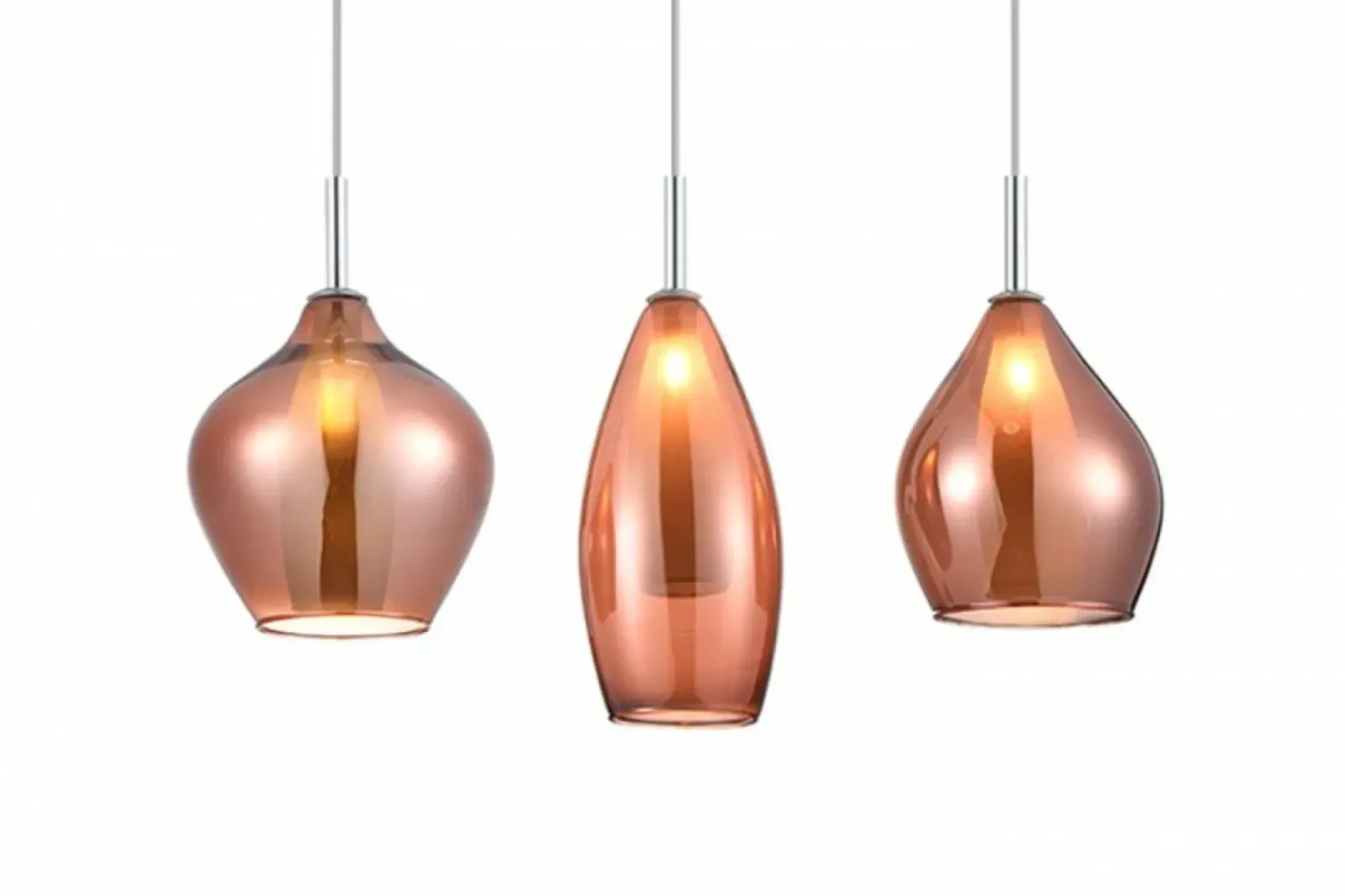 Sklep Kaja Lampa wisząca z kloszami w kolorze miedzi AZ3078 AMBER | Kaja miedziany Cheap