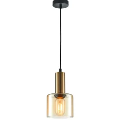 Sklep Kaja Lampa wisząca z kloszem PND-65342-1-BRO+AMB SANTIA | Kaja Oświetlenie Store