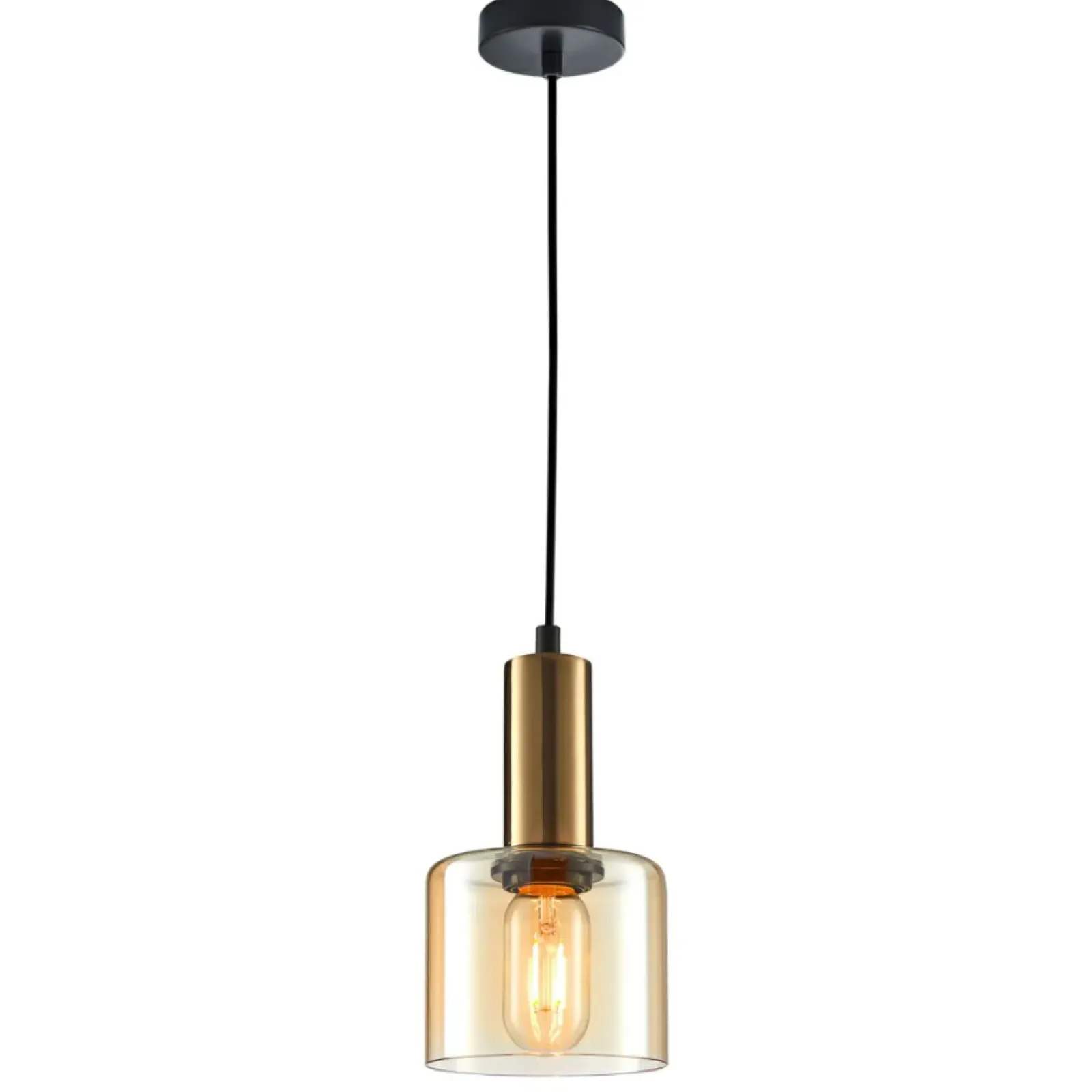Sklep Kaja Lampa wisząca z kloszem PND-65342-1-BRO+AMB SANTIA | Kaja Oświetlenie Store