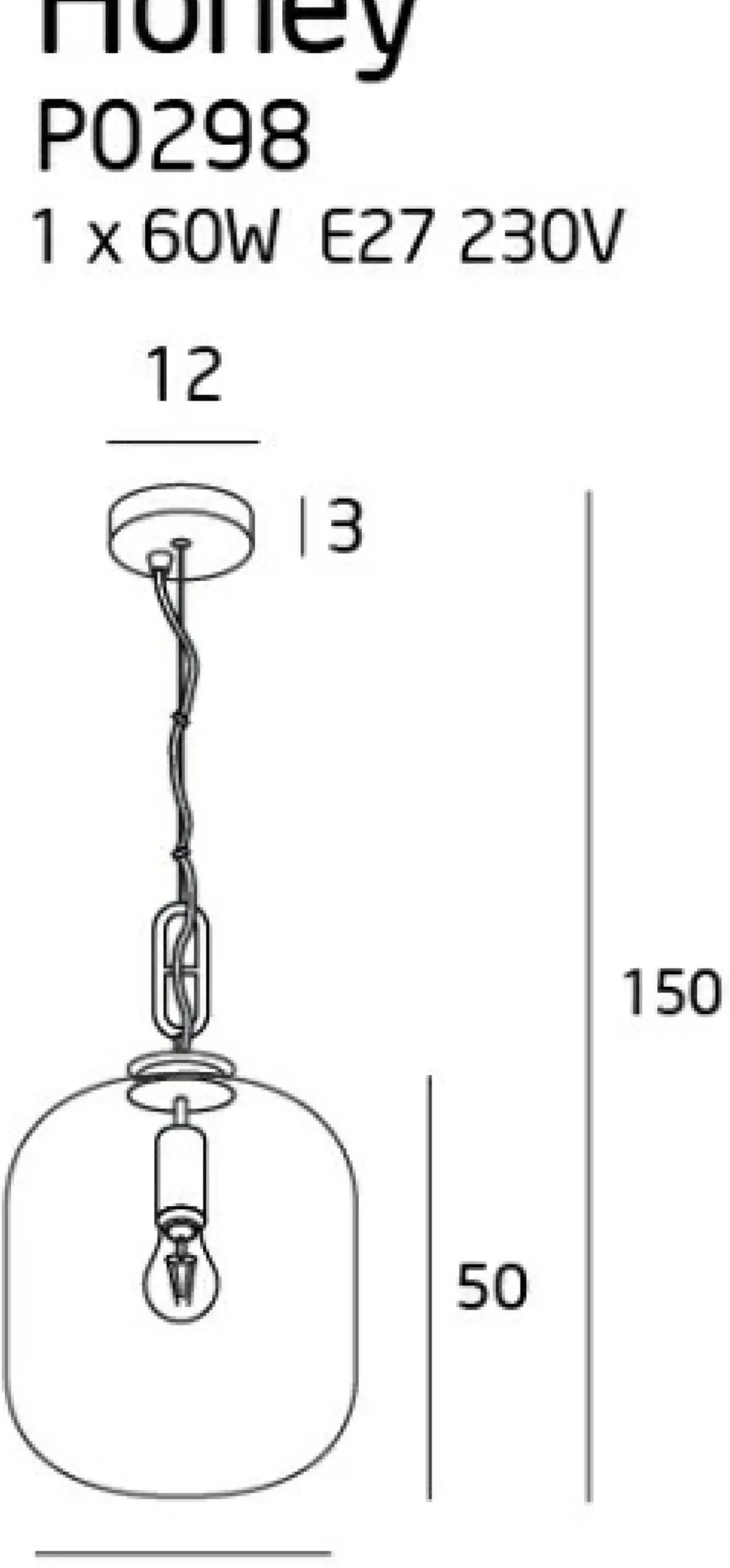 Sklep Kaja Lampa wisząca z kloszem smoky Ø30cm MX P0298 HONEY | Kaja Oświetlenie Cheap