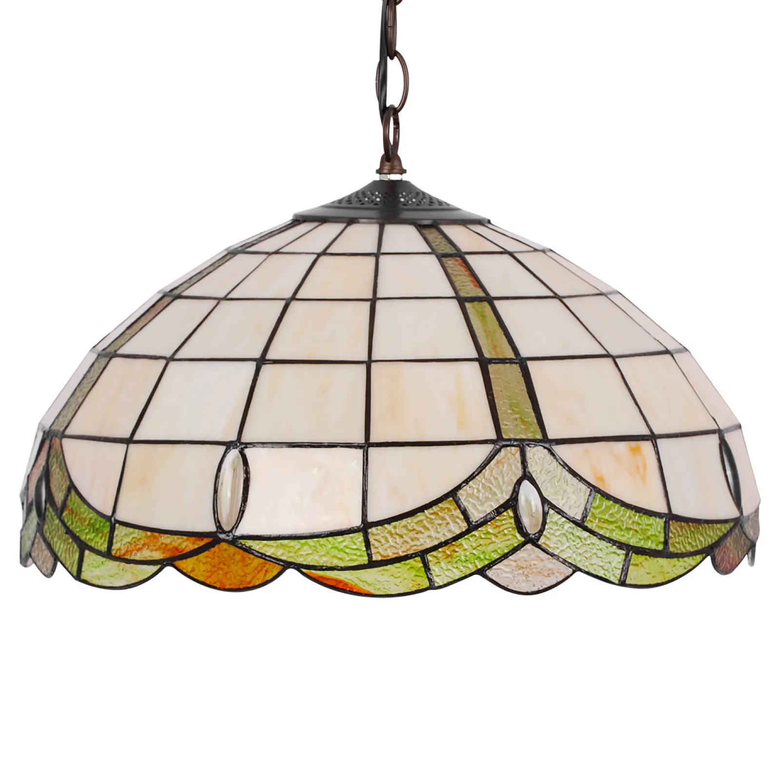 Sklep Kaja Lampa wisząca z kloszem w stylu art deco K-P162166 PAPI | Kaja* Randole Tradycyjne|Lampy Wiszące Witrażowe