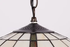 Sklep Kaja Lampa wisząca z kloszem w stylu art deco K-P162166 PAPI | Kaja* Randole Tradycyjne|Lampy Wiszące Witrażowe