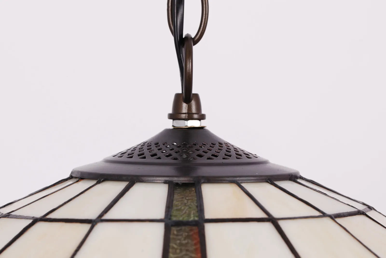 Sklep Kaja Lampa wisząca z kloszem w stylu art deco K-P162166 PAPI | Kaja* Randole Tradycyjne|Lampy Wiszące Witrażowe