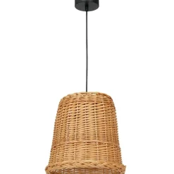 Sklep Kaja Lampa wisząca z kloszem z naturalnego materiału MLP7990 z serii VIMINI | Kaja Oś Fashion