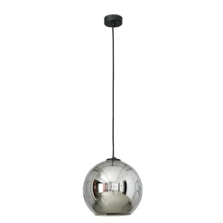 Sklep Kaja Lampa wisząca z kloszem ze szkła metalizowanego 9056 | Kaja chrom Flash Sale